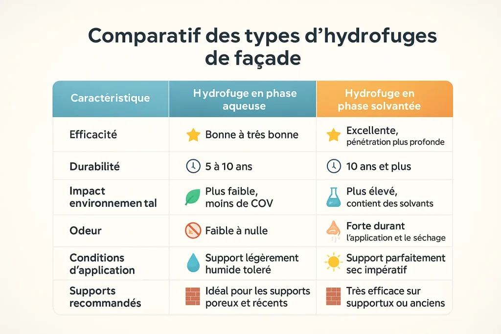 comparatif hydrofuges de facade